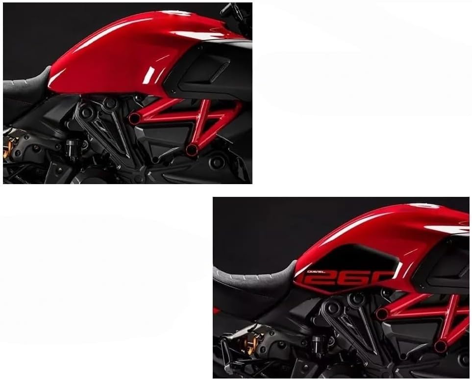 Motorcycle Tank Pad Fuel Tank Pad Sticker Protection Motorcycle Tank Protector Sticker Tank Side Protector for Diavel 1260 2019 2020 2021 2022 2023 2024