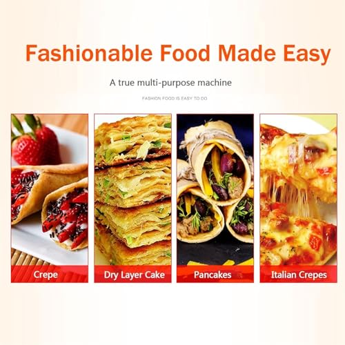 40 cm große Gas-Crêpe- und Pfannkuchenmaschine, heiße Grillplatte mit erhöhten Kanten, antihaftbeschichtet, Omelettes, heiße Pfannenmaschine und Utensilien, köstliche Frühstückomeletts ( Color : Style – Bild 5