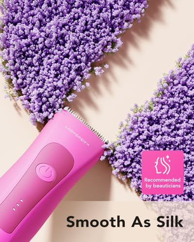 Image of Bikini Trimmer for Women, LADYSPOT Lady Shavers for Women Rechargeable Bikini Shaver for Pubic Hair with 3 Guards and Hypoallergenic Ceramic Blade, Wet /Dry Lady Razors for Body, Legs, Bikini (Rosy Red)