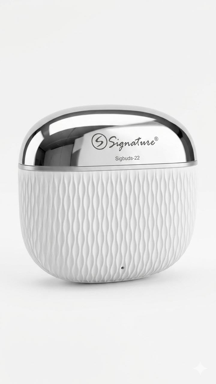 signature sigbuds-22 bluetooth true wireless earbuds, white, tws in-ear