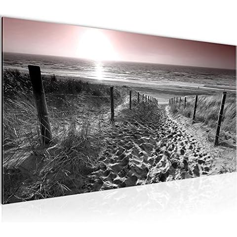 Wall Pictures Beach Sunset Modern Non-Woven Canvas Living Room Hall Landscape Gray Pink 018412b Cover