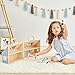 Olivia's Little World Wooden Cottage Dollhouse with 12 Accessories & 4 Figurines – Portable 2-Story Playhouse for 3.5
