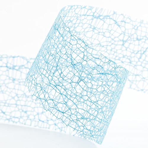 Deco Web Mesh Ribbon 38mm x 20 Metres - Pale Blue, Deco Web, Pale Blue