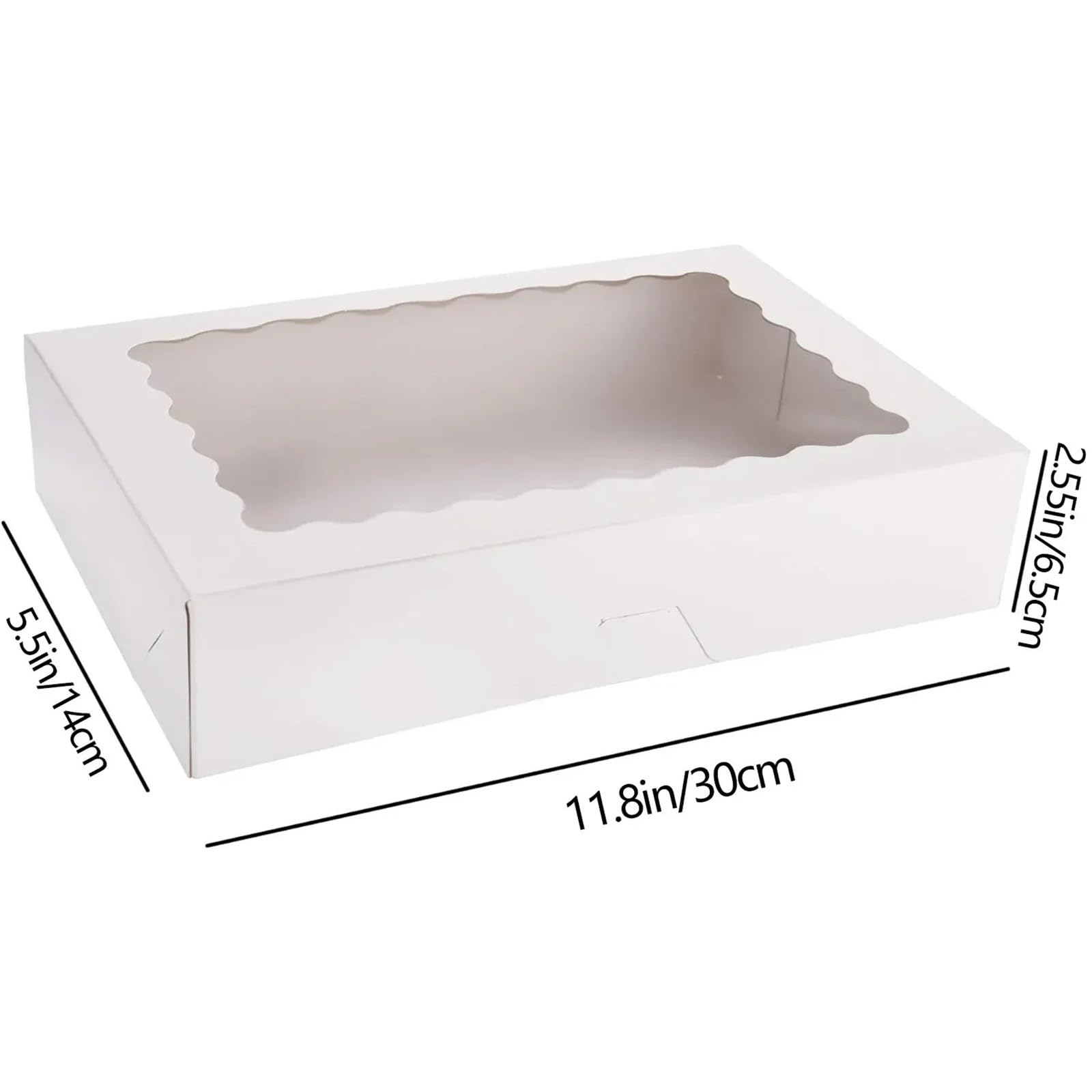 Caja Para Tartas Cajas multiusos for repostería con ventana, for galletas, dulces, tartas, magdalenas y donuts(White20pcs)