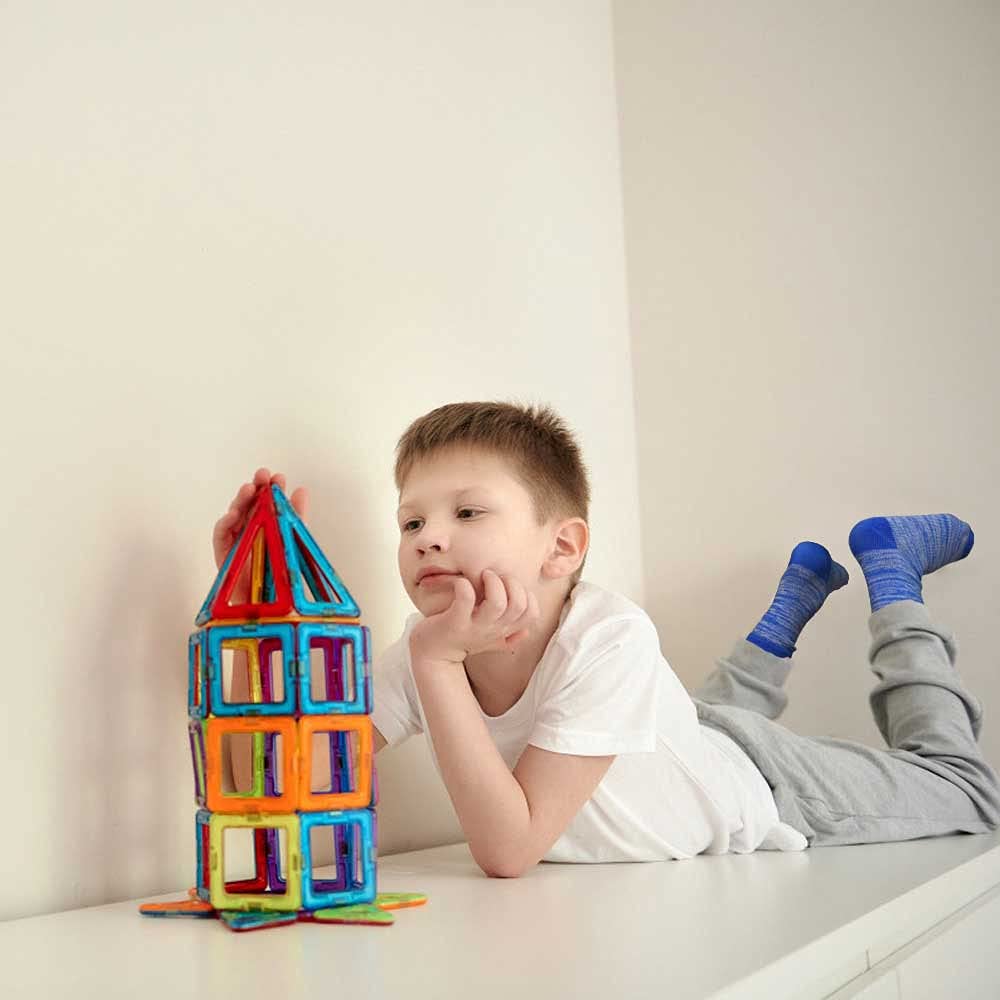 GENTABY Calzini per bambini Calze in cotone, morbidi e elastici, confezione da 10 pezzi, per bambini da 1 a 14 anni