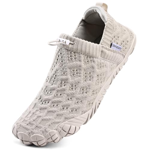 Image of WateLves Barefoot Water Shoes Women Men Beach Breathable Walking Shoes Anti Slip Wide Toe Minimalist Zero Drop Sneakers for Travel Hiking Yoga