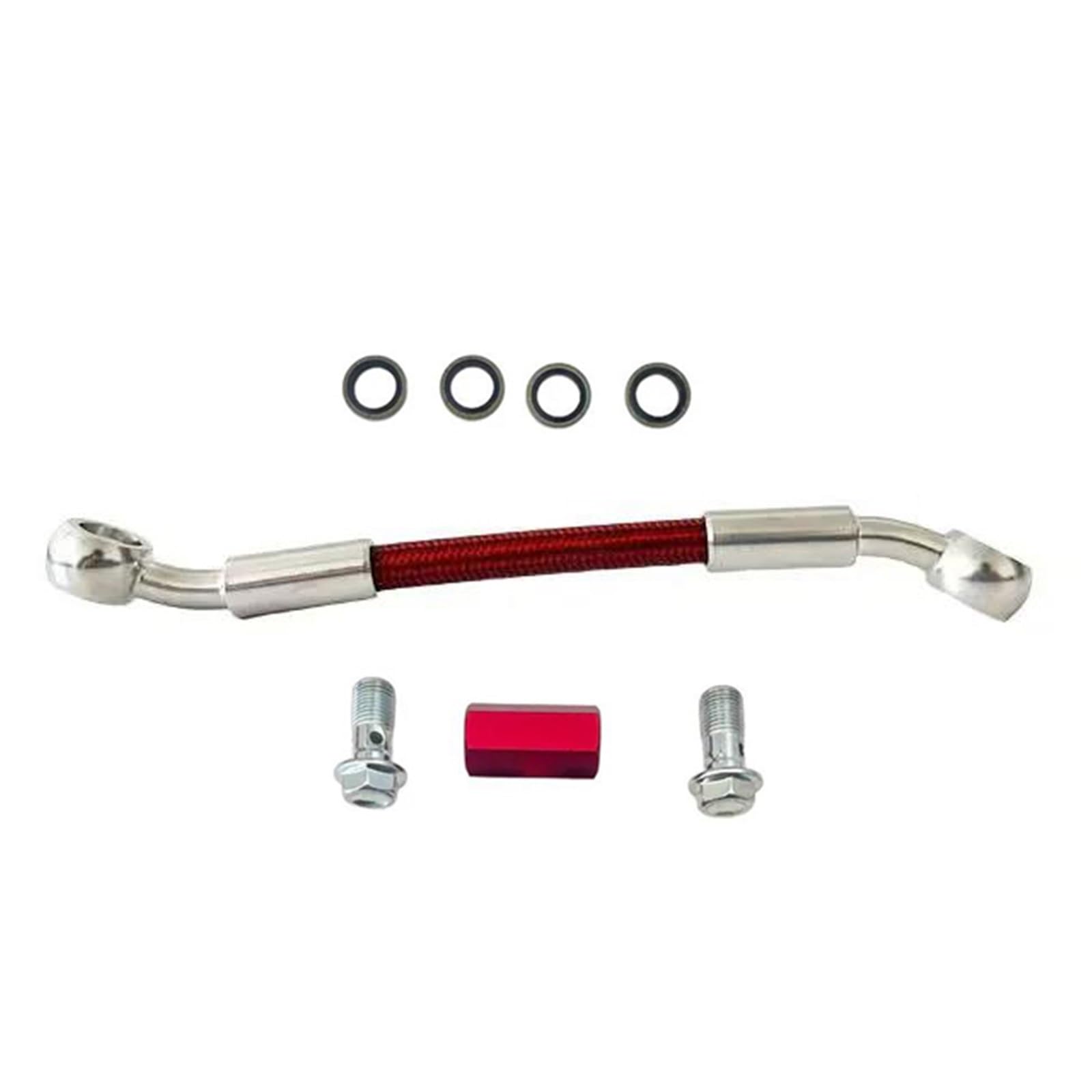 Hydraulic Brake Hose 28°-28° Motorcycle Hydraulic Clutch Brake Hose 2 Way Adapter Screw Fittings Oil Pipe Connecting Rod M10 AN3 Accessories(300cm)