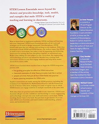 Stem Lesson Essentials, Grades 3-8: Integrating Science, Technology, Engineering, And Mathematics #TOP1