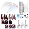 Vishine Kit completo smalto semipermanente lampada LED 36W essiccatori per unghie, 6 flaconi smalti gel, top base coat, completo manicure strumenti accessori nail art kit principianti novità #022