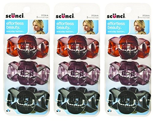 Scunci Octopus Jaw Clips(Pack of 3)