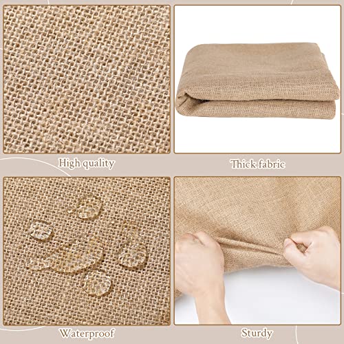 Kingdder Natural Burlap Tablecloth Farmhouse Rectangle Burlap Table Cover Rustic Jute Tablecloth for Holiday Party Kitchen Indoor Home Table1 Pcs63 x 108 Inch