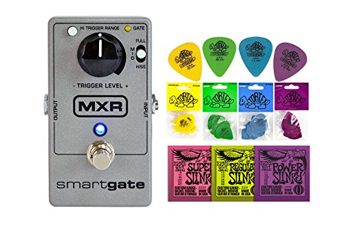 MXR M135 Smart Gate Noise Gate String Bundle w/ 2 free Items: Ernie Ball Guitar Strings, 1 Dozen Dunlop Tortex Picks
