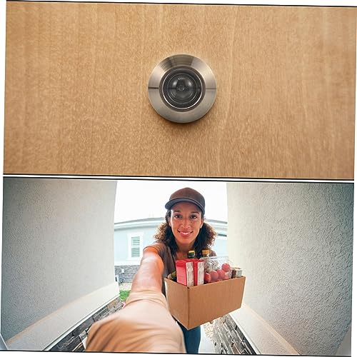 Tofficu Mirilla para puerta con visor y cubierta de privacidad cobre para seguridad en hogar, oficina y hotel con lente de alta definición para vistas exteriores miniatura 3