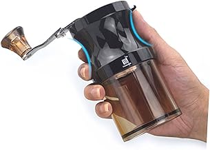 TIDTALEO Máquina de café expresso manual de café expresso mini máquina de café expresso moedor de café moedor de café portátil moedor de café manual máquina de café preta cerâmica grãos de café expresso