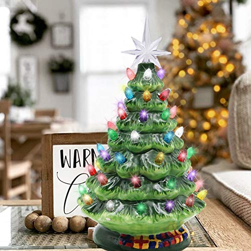 Blissun 10 Inch Ceramic Christmas Tree thumb #7