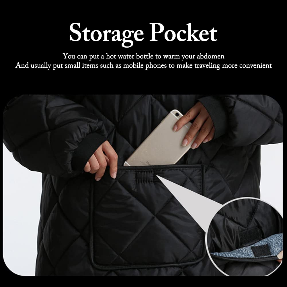 Générique Tablier Scooter, Couvre Jambe Scooter Moto de Pare-Brise gantbar Gants Guidon Hiver Brise réfléchissant Bande Chauffe Tour Chaleur Scooter Couvre-Genou Genou Blanc(XL)