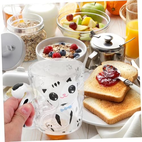 Taza de vidrio resistente y transparente para cafeterías y hogar 4