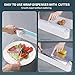 Refillable Magnetic Plastic Wrap Dispenser With Slide Cutter, Sturdy Food Cling Film Cutter, Press and Seal Wrap, 12