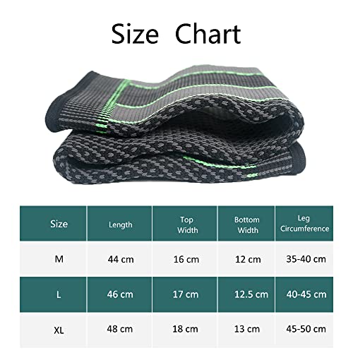 Image of Leg Compression Sleeves for Women & Men, Knee Braces for Knee Pain Knee Support Knee Pads for Basketball, Football, Running, Working Out, Arthritis (L, GREEN)