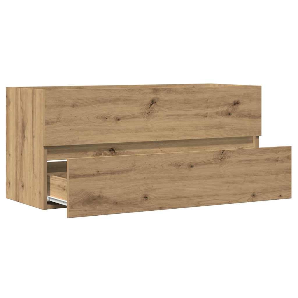 vidaXL Armario Lavabo Madera ingeniería Roble Artisan 100x38,5x45 cm