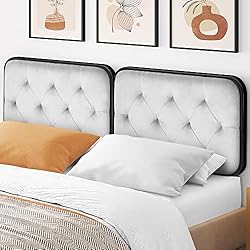 Floating tufted headboard 