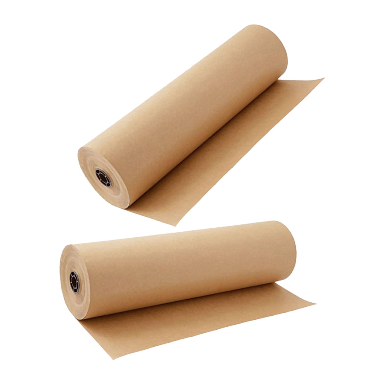 TEHAUX 2rollen Geschenkpapierrolle aus Braunem Kraftpapier zum Verpacken von Geburtstagsgeschenken für Diy-projekte und Kreative Vorhaben