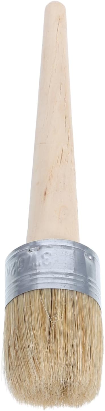 Chalk Paint Brushes, Wax Brush Wooden Natural Bristles Stencil Brushes for Furniture, Home Decor, Waxing, Glazing Pottery DIY Art Crafts Dry Fence Paint Brushes 10 x 3 inch