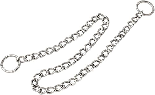 Miniatura 7 de WePet Collar de cadena para perro, collar de estrangulamiento de eslabones cubanos, collar de entrenamiento ajustable, de acero inoxidable,