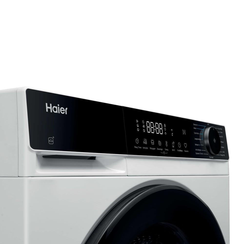 HAIER - Lave-Linge Hublot - Machine à Laver 13kg/1400 trs/min - Classe Énergétique A - 15 Programmes - Fonction Vapeur & Refresh, Silencieux - Blanc - 85 x 60 x 62,1 cm - Modèle HW130-BP14357UFR