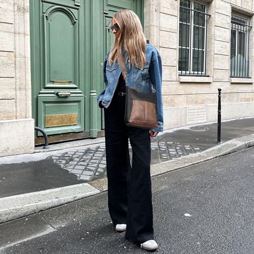 CLUCI Crossbody purses for Women Leather Medium Shoulder Purses Handabgs Vegan Leather Hobo Bags Satchel with Guitar Strap2