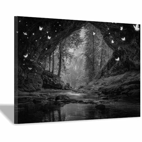 Tableaux et Posters Noir et Blanc Minimaliste HUYEEI Cadre Salon 40x60cm