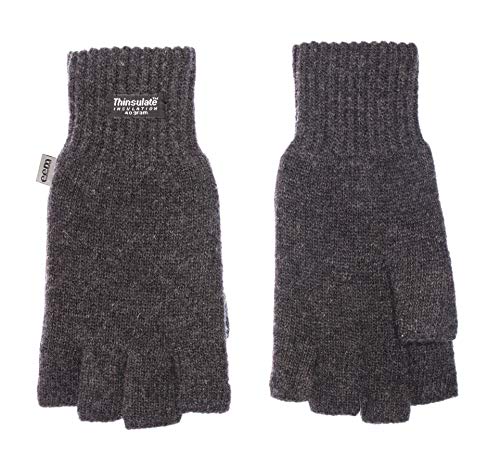 Guantes de medio dedo de lana suave para mujer ideales para oficina