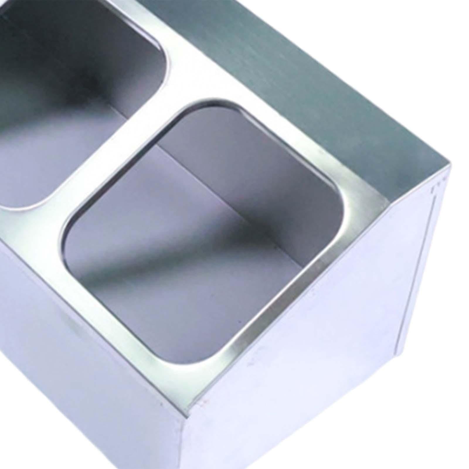 Étagère à Épices Plateau Condiment Compartiment INOX Multi-usages Rangement Ingrédients Adapté Bar Cuisine Préparation Buffet