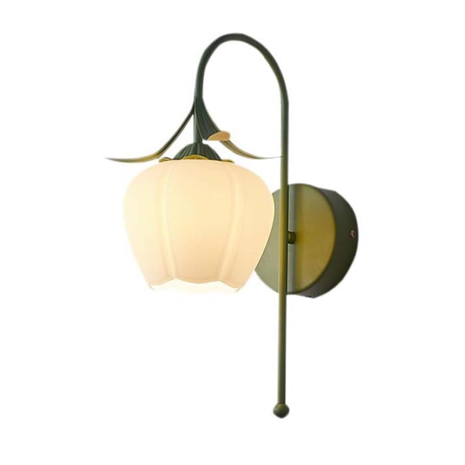 HUAYUSEDF Industrial Flower Glass E27 Retro Bedside Wall Sconce for Bedroom Living Stair Corridor Restaurant Loft(Buds)