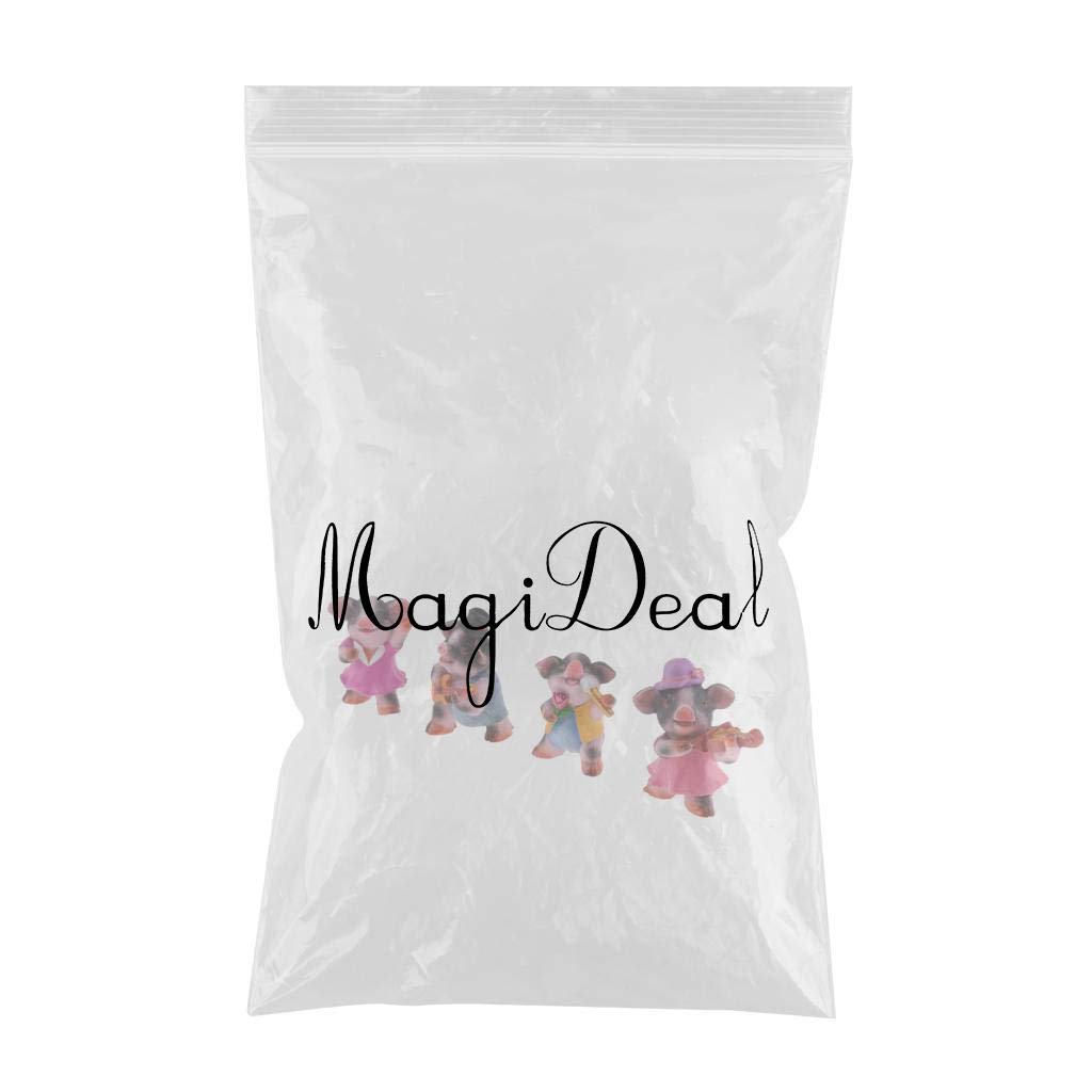 Alpha 4X Funny Cute Pig Garden Statue Resin Lawn Ornaments Deco Spotted Pig Family