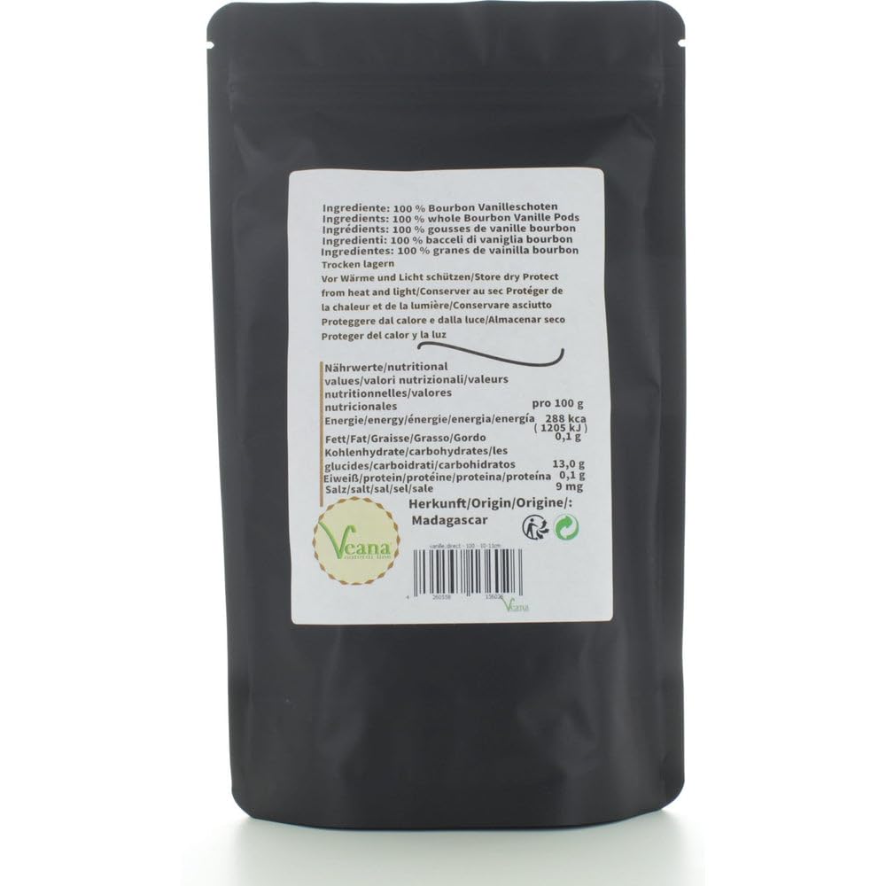 Bourbon Baccelli di Vaniglia (100 Stk 10-11cm) Top Gourmet Qualità - Grade A 100% Natural Di Madagascar