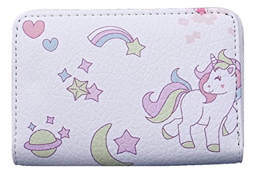 NEO-24 Kindergeldbörse Einhorn weiß Unicorn in 3 Farben erhältlich weiß, rosé, hellblau niedliches Portemonnaie für Mädchen Cover