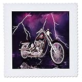 3dRose Quilt Square Picturing Harley-Davidson® Motorcycle (qs_8332_3)