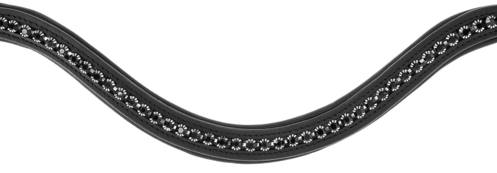 Covalliero Trensenzaum schwedisches RH schwarz Trense mit Strassstirnband