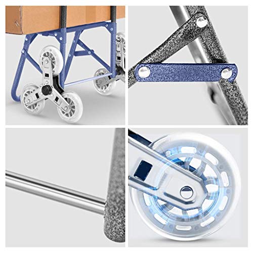 WLKINF Tragbarer Einkaufstrolley, ultraleicht, tragbar, faltbar, Aluminiumlegierung, 6 Räder, Einkaufswagen… – Bild 8