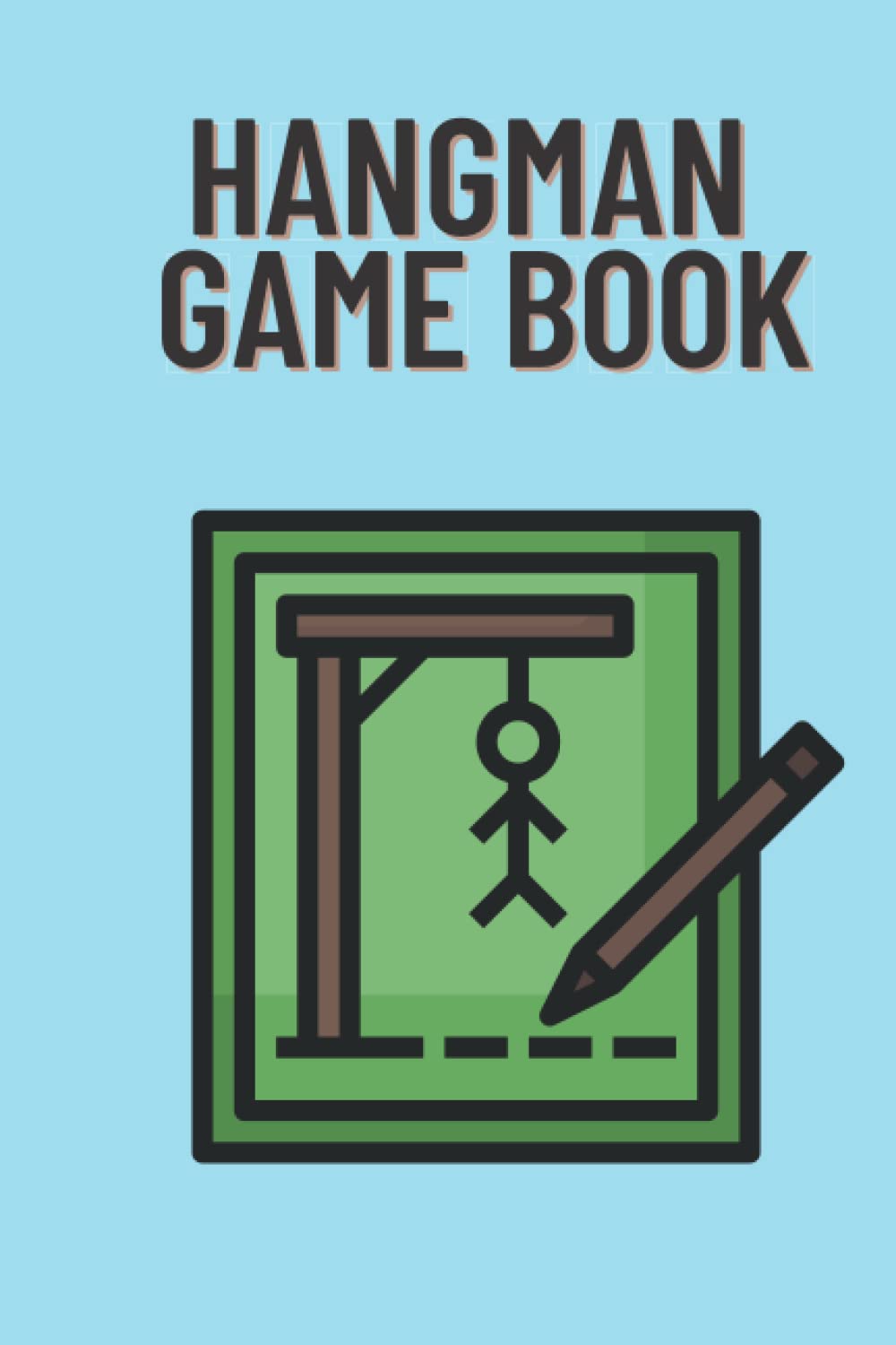 Hangman Game book: hangman game pad with black pages. Over 100 pages to play the classic hangman game. Hangman puzzle pad, hangman board game pad, Pad with hangman pages, Book with hangman pages