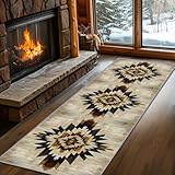 Yoozitrees Southwest Native American Runner Rug, Native American Runner Rug, 2x6ft, Southwest Aztec Rustic Runners for Hallways, Rustic Cabin Lodge Runner Rug Non Slip Soft - Aztec Home Decor