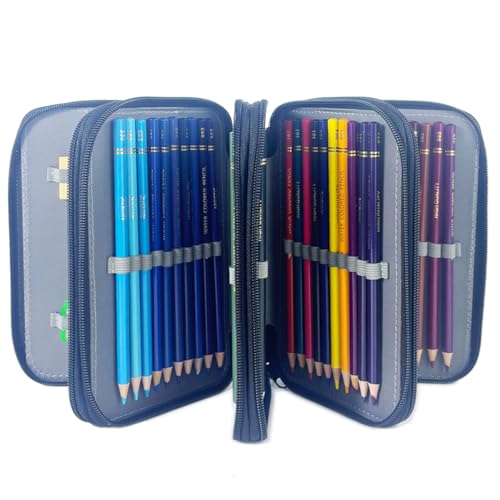 Image of YOUNGCOL 72 Slots Colored Pencil Case Pencil Holder Color pencil organizer Storage (Black 4C)