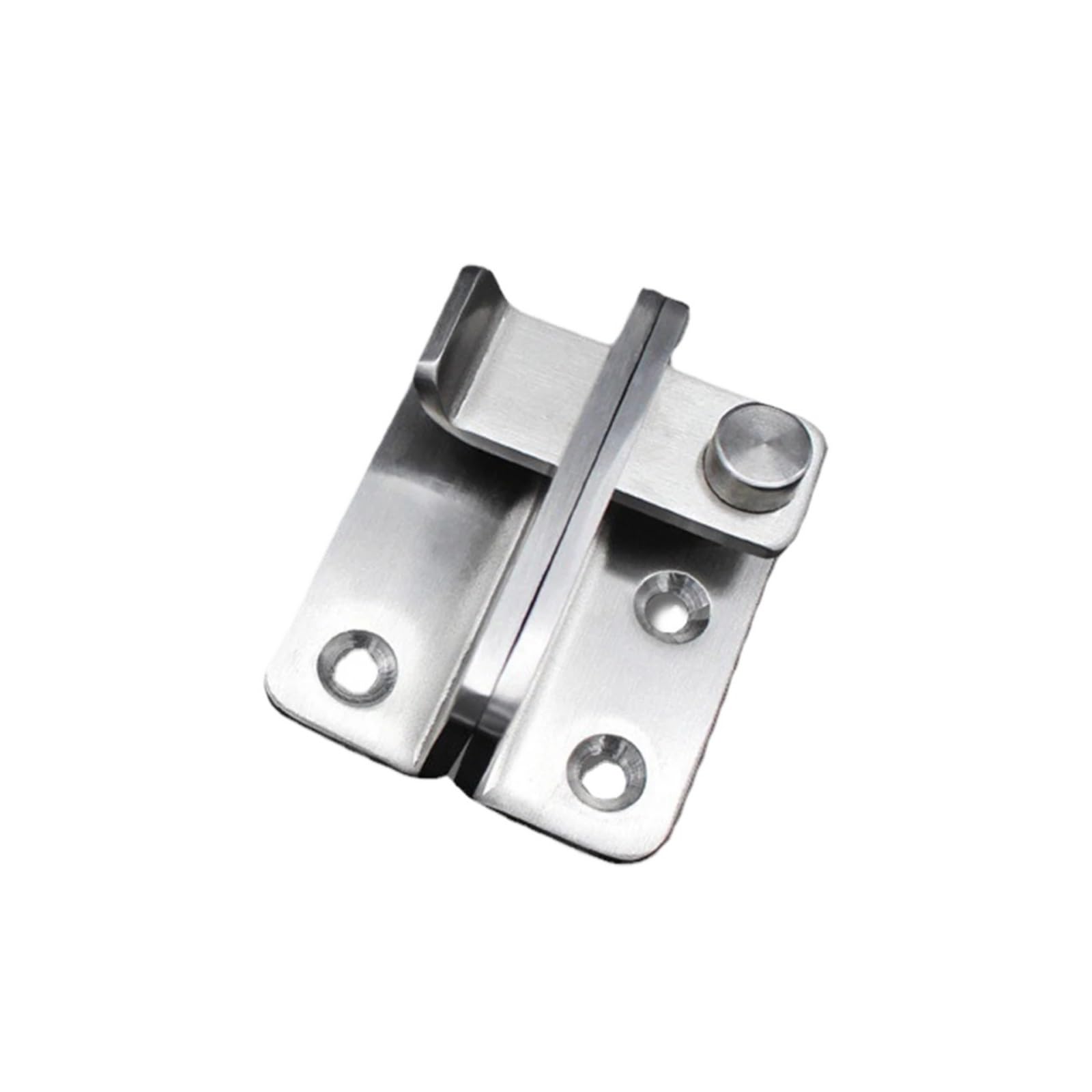2PCS Door Bolts Buckles with Screw Stainless Steel Latch Hasp Locks Security for Bedroom Drawer Window for Interior(Right with Screws)