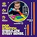 Nutty Toys Pop Tubes - Large 8-Pack Sensory Toys - Creative STEM Learning for Kids and Toddlers - Connect & Pop! Top ADHD Autism Fidget 2025, Best Boy & Girl Christmas Stocking Stuffers Gifts Idea