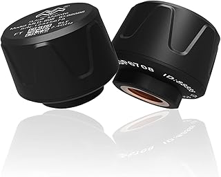 Tire Pressure Monitoring System, Motorcycles Pressure Monitoring System with 2 External Sensor, Real-time Pressure and Temperature,Bluetooth TPMS APP Operate with Auto Alarm, Support iOS and Android