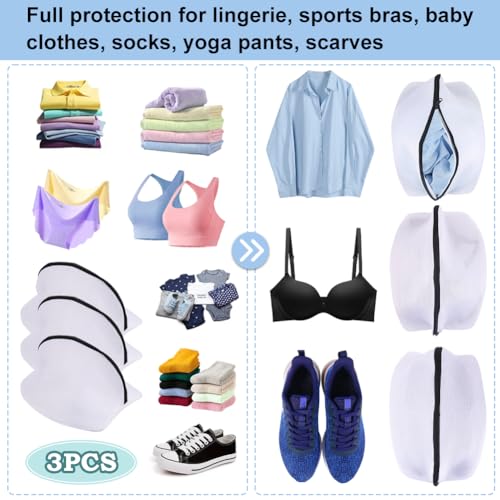 Vivifying LC-SBLS3-01 Shoe Washing Bag, Set Of 3 Mesh Shoe Laundry Bags thumb #6