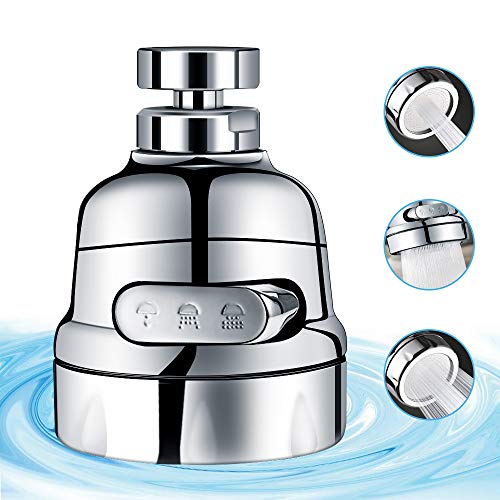 Wodgreat Kitchen Faucet Head, Sink Aerator 360 ° Rotatable Faucet Sprayer Head Replacement