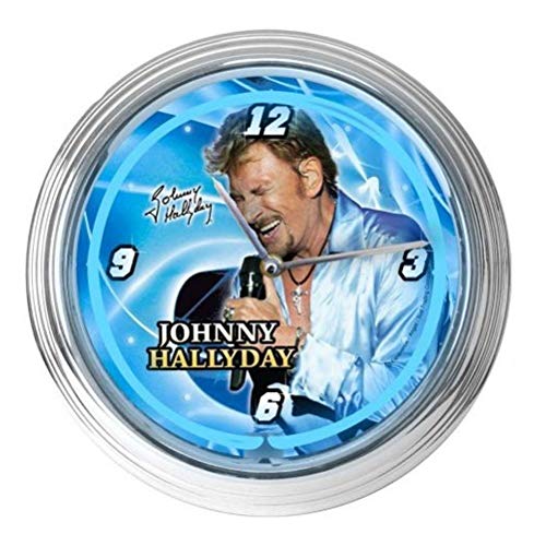 PENDULE NEON JOHNNY HALLYDAY Bleu