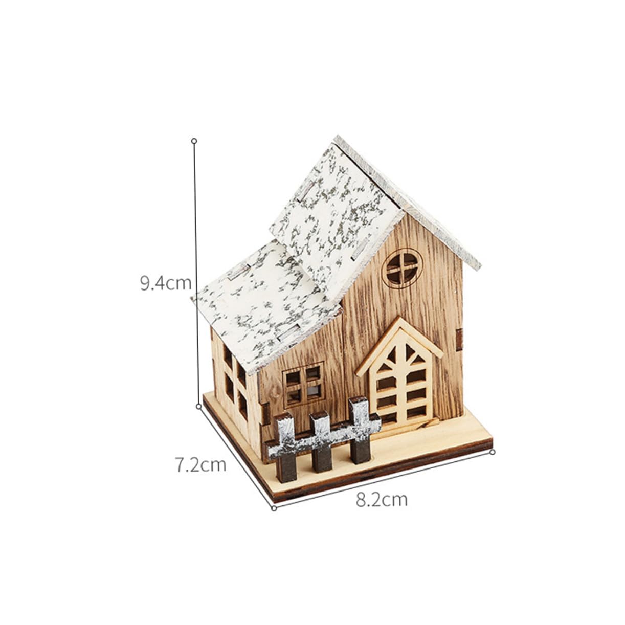 KOMBIUDA 3pezzi Case Natalizie in Legno Luminose Con Base Stabile Decorazioni Da Tavolo Per Festa Di Natale Atmosfera Festiva